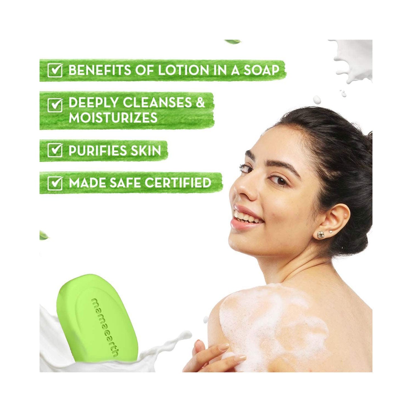 Mamaearth Neem Moisturizing Lotion Soap - (4 pcs)