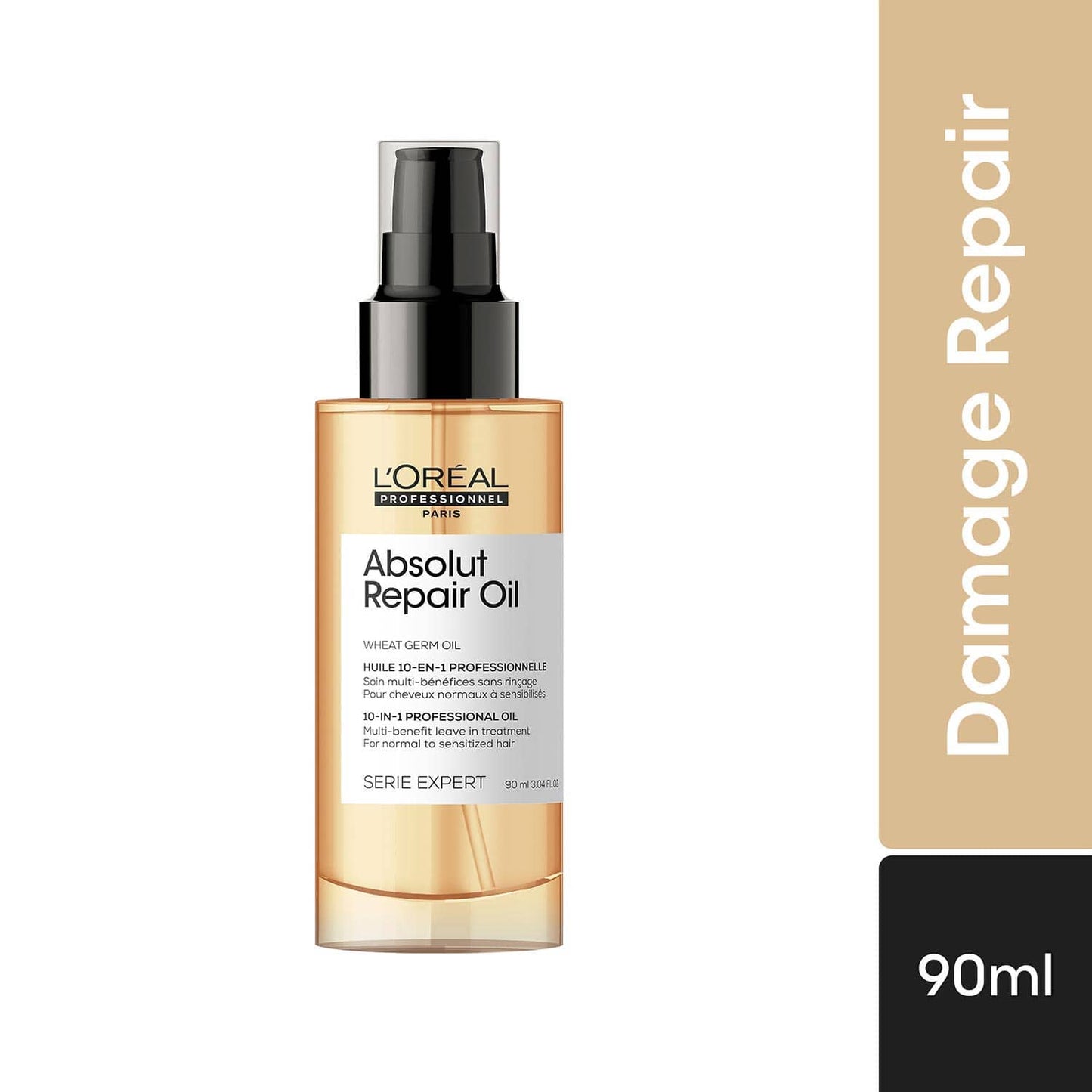 L'Oreal Professionnel Absolut Repair 10-in-1 Multi-Benefit Hair Serum For Dry & Damaged Hair (90 ml)