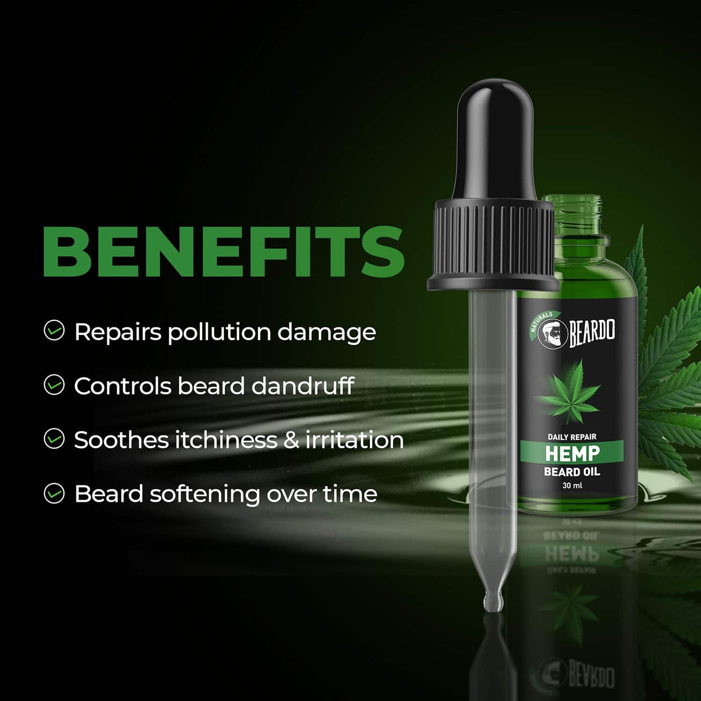 Beardo Daily Repair Hemp Beard Oil (30ml)