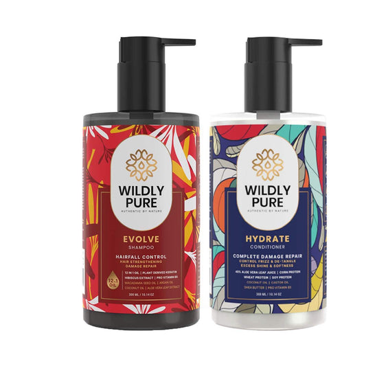 Wildly Pure Goodbye Hair Fall Shampoo & Conditioner Combo (2Pcs)