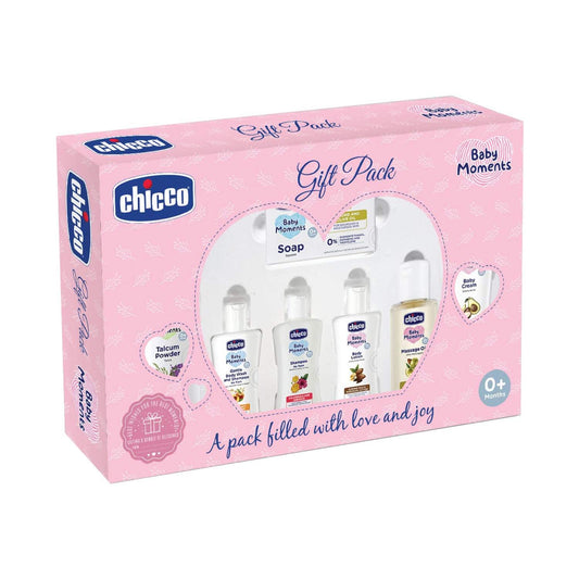 Chicco Baby Moments Baby Caring Set - Pink (7 Pcs)