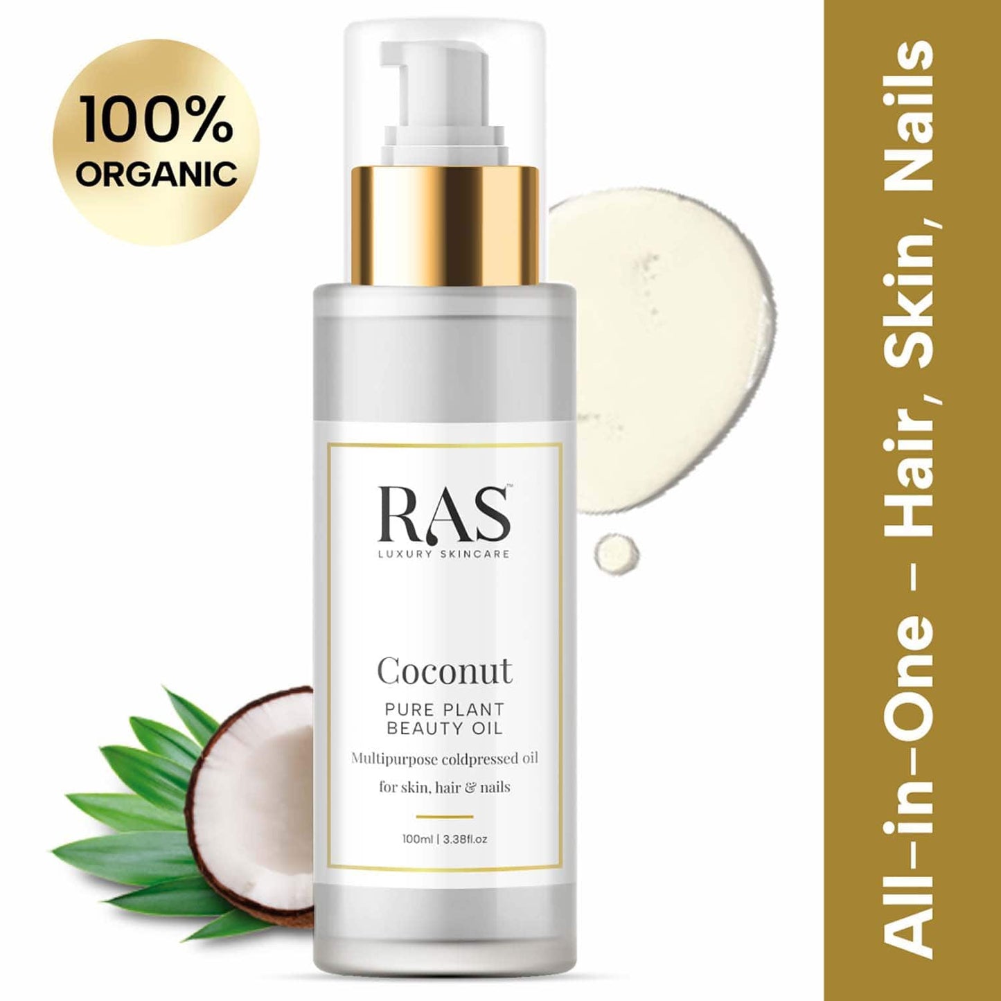 Ras Luxury Skincare Coconut Pure Plant Oil (100 ml)