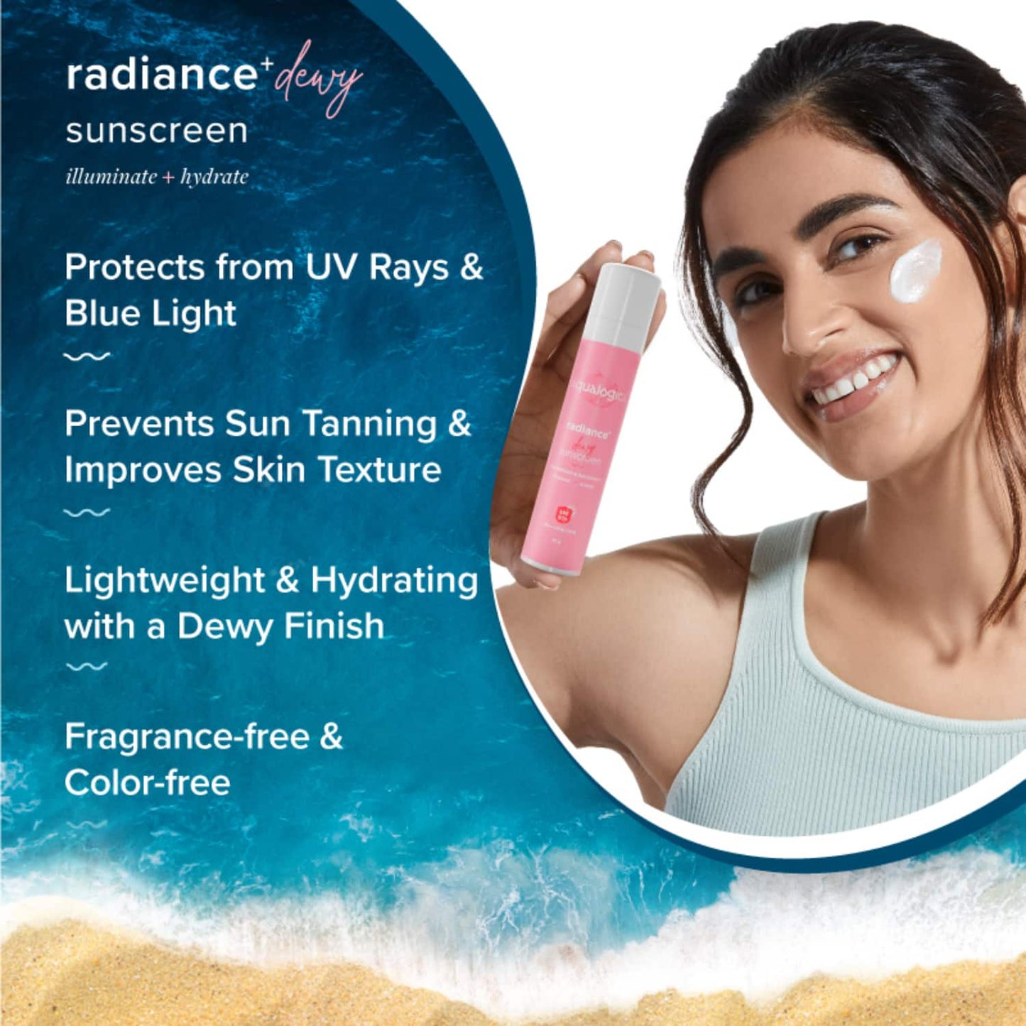 Aqualogica Radiance+ Dewy Sunscreen (50g)