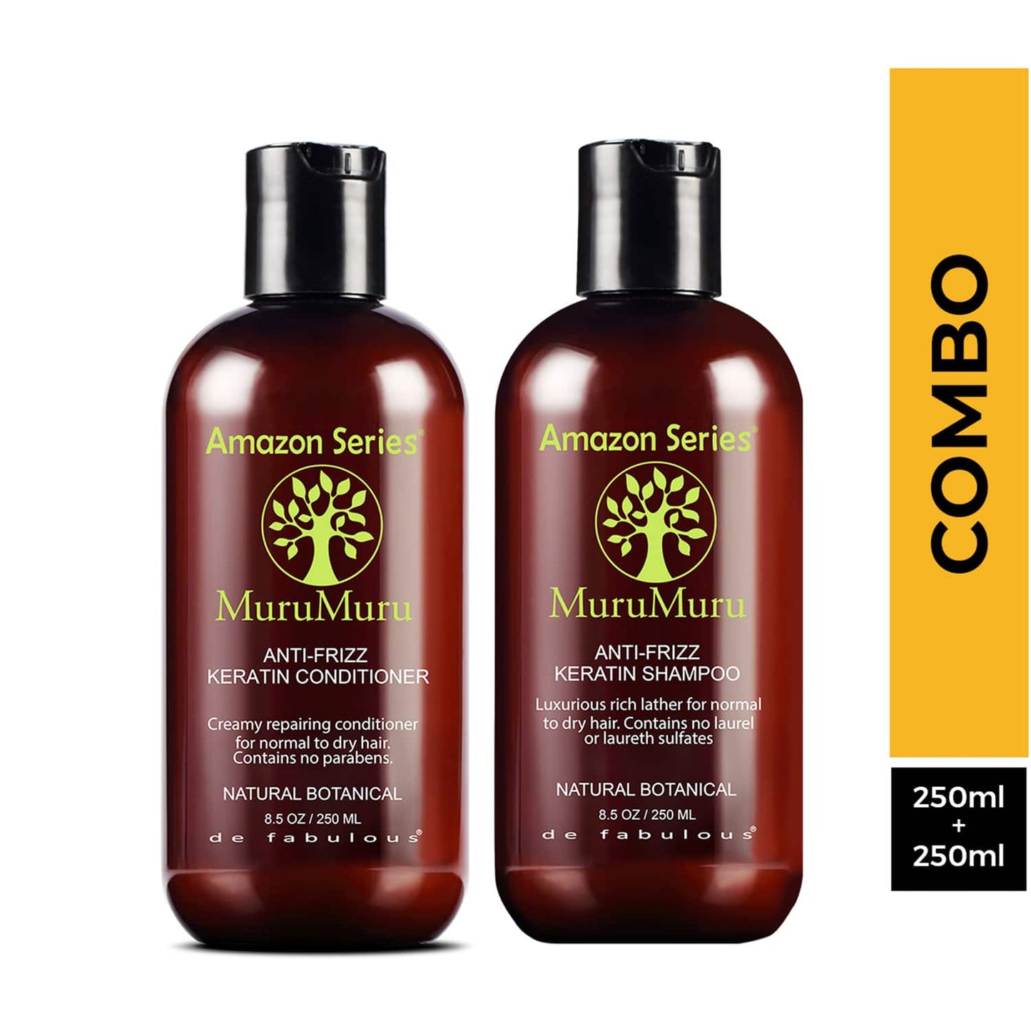 Amazon Series MuruMuru Anti-Frizz Keratin Shampoo and Conditioner Combo