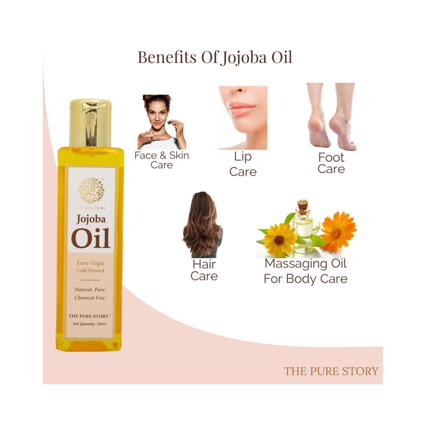 The Pure Story Jojoba Oil (200ml)