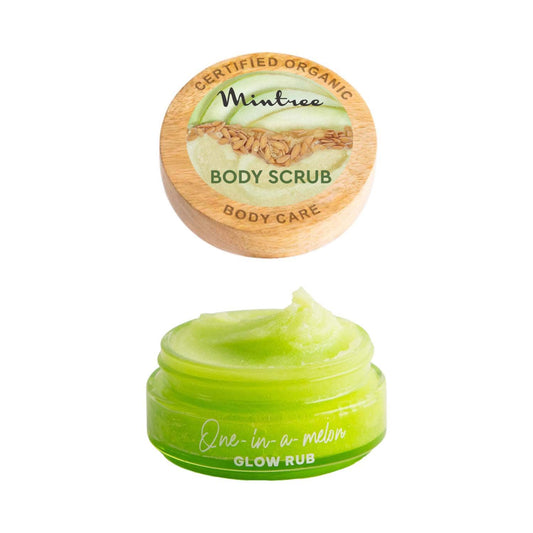 Mintree Certified Organic Melon Sugar Scrub For Exfoliates & Brightens Skin, Removes Tan (150g)