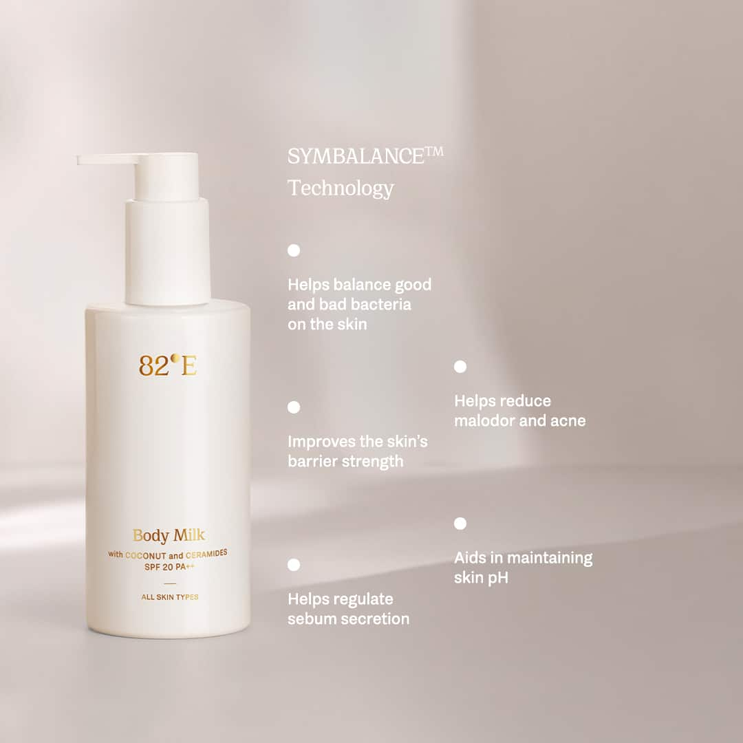 82°E Body Milk SPF 20 PA++ with Coconut and Ceramides (240 ml)