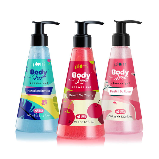 Plum Beachy, Floral & Fruity Shower Gel (Pack of 3) Combo