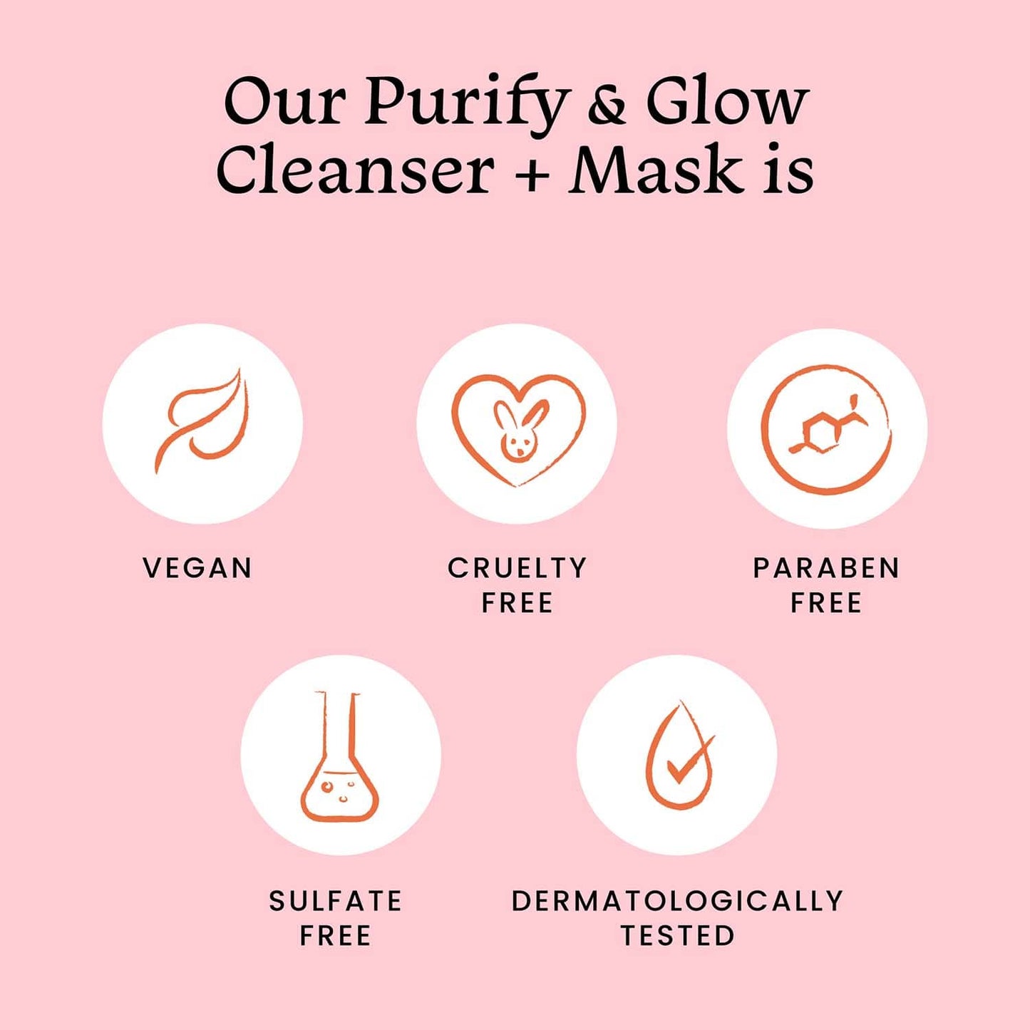 Foxtale Purify & Glow Cleanser + Mask With French Pink Clay (100ml)