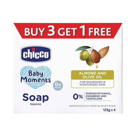 Chicco Baby Moments Soap Buy 3 Get 1 Free (125 g)