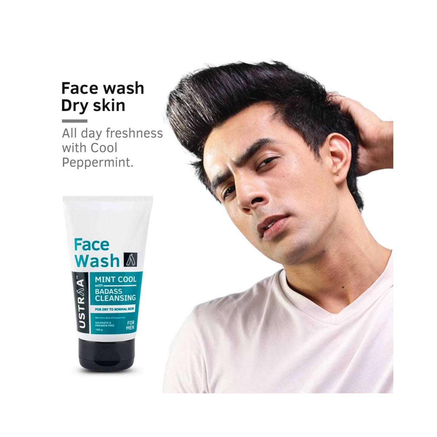 Ustraa Mint Cool Skin Face Wash (100g)