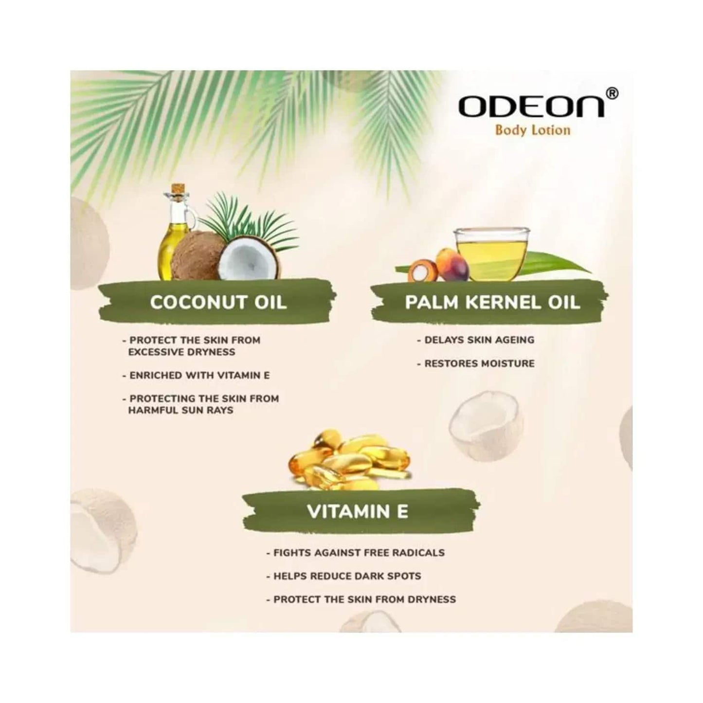 ODEON Deep Moisturising Coconut Body Lotion - (100ml)