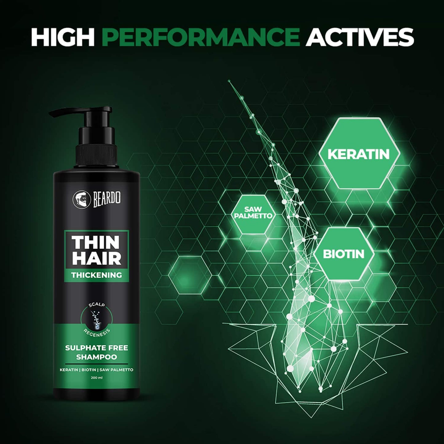 Beardo Thin Hair Shampoo (200ml)