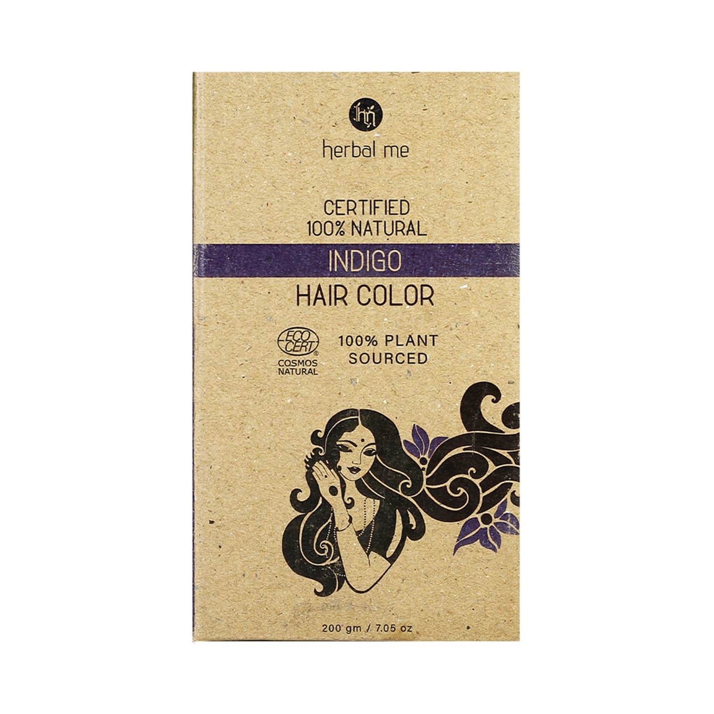 Herbal Me Certified  100%  Natural Indigo Hair Color (200g)