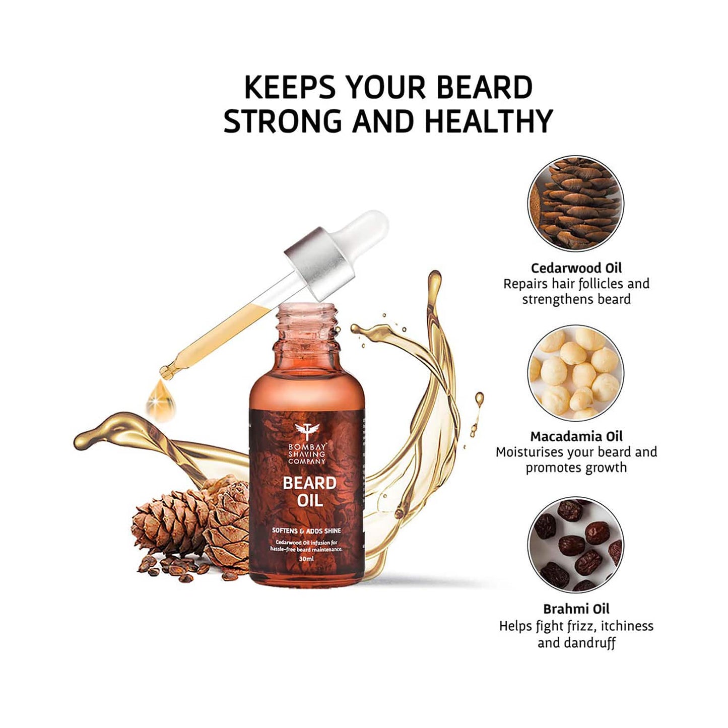 Bombay Shaving Company Cedarwood Beard Oil For Men (30ml)