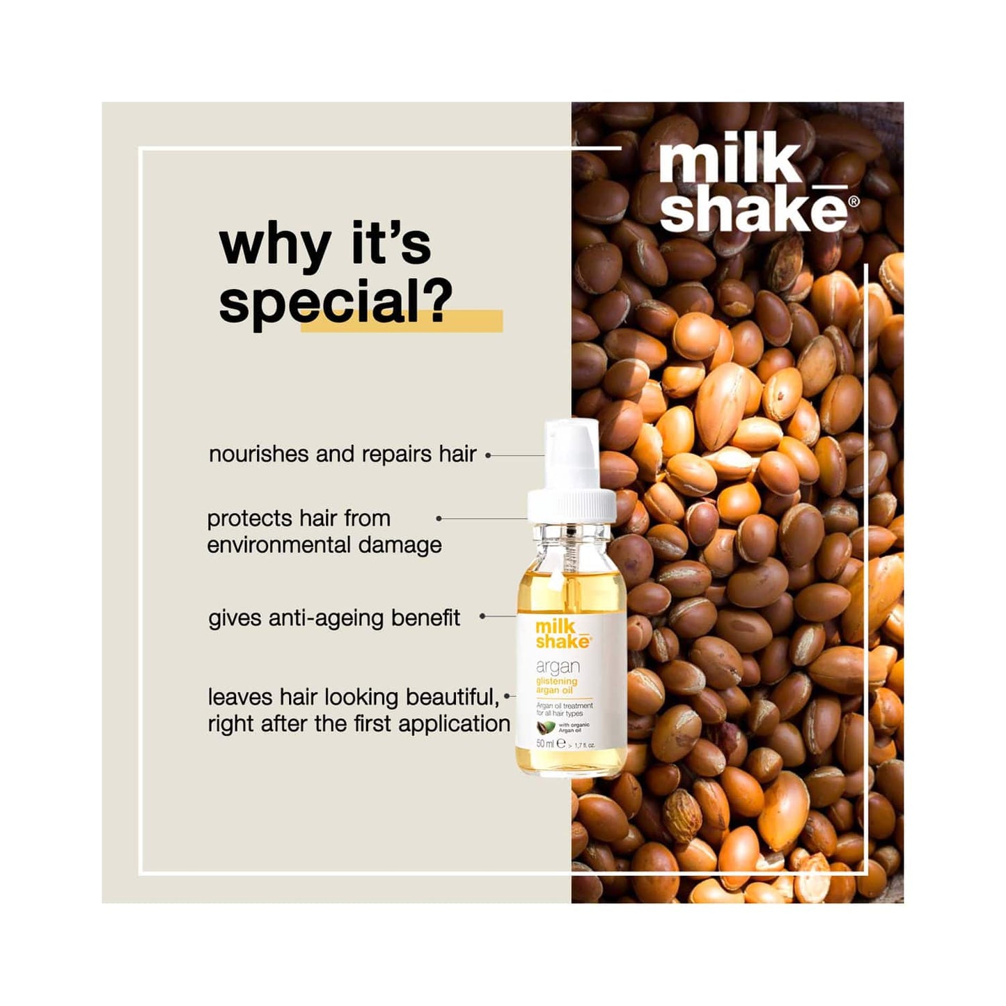 Milk Shake Glistening Argan Oil (50ml)