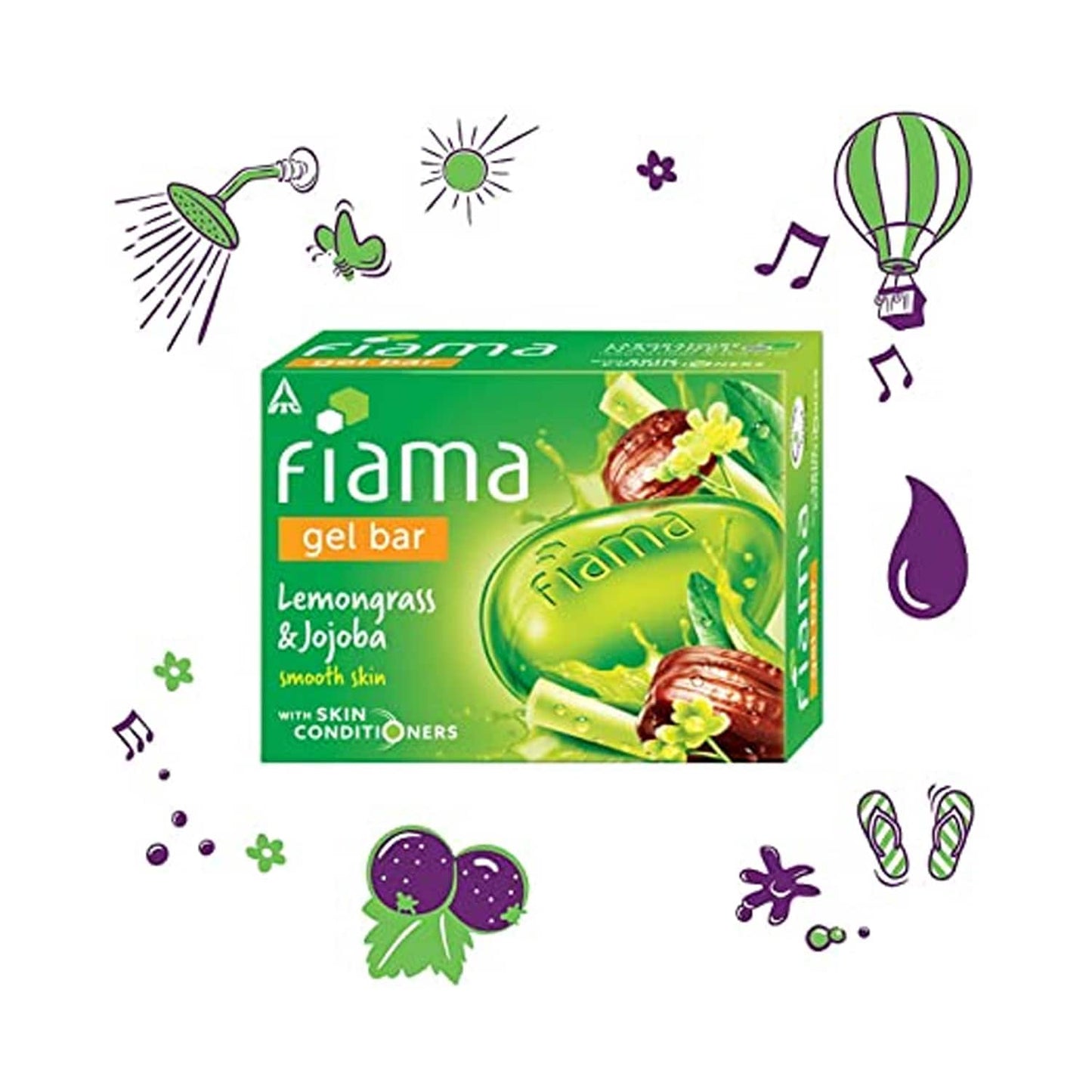 Fiama Lemongrass And Jojoba Smooth SKin Gel Bar With Skin Conditioners (125g)