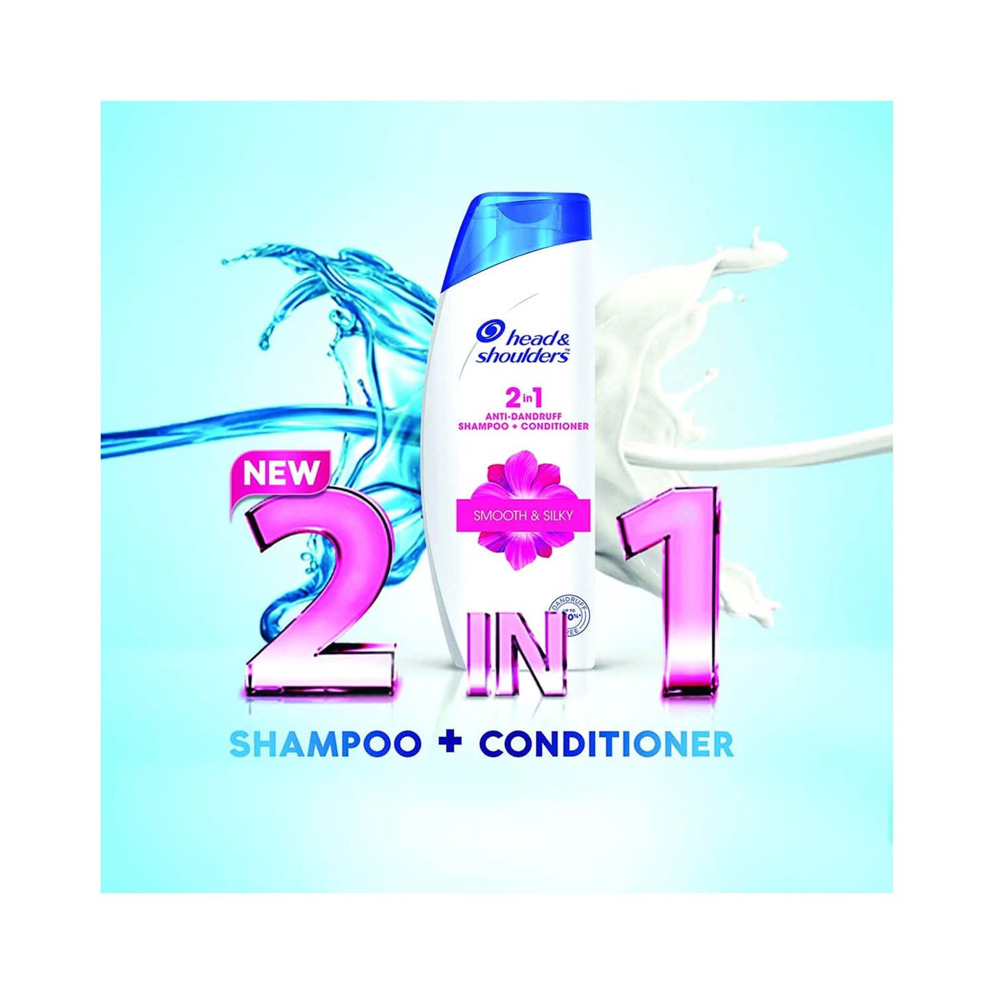 Head & Shoulders 2-In-1 Smooth And Silky Anti Dandruff Shampoo + Conditioner (180ml)