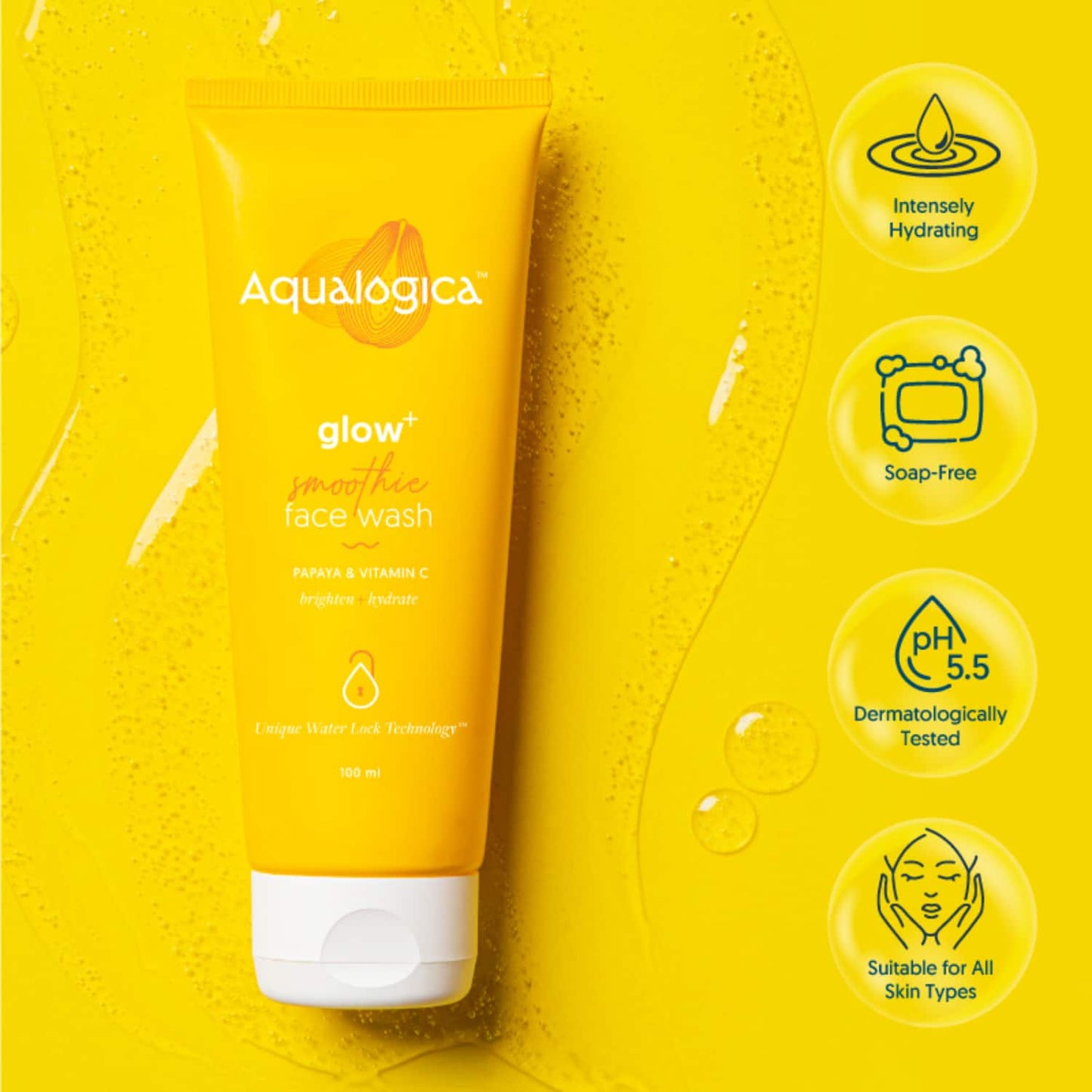 Aqualogica Glow+ Smoothie Face Wash (100ml)