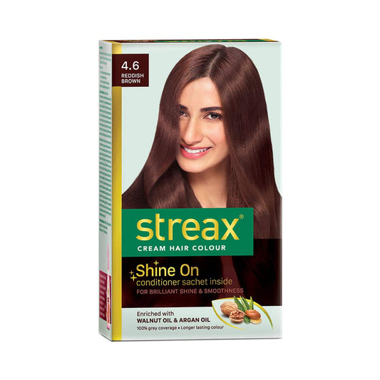 Streax Hair Colour - 4.6 Reddish Brown (35g+25ml)