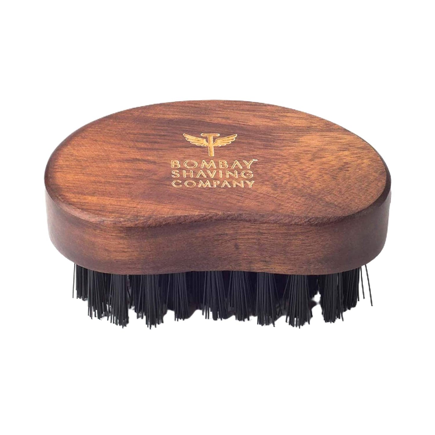 Bombay Shaving Company Pocket Size Beard Brush with Faux Leather Pouch