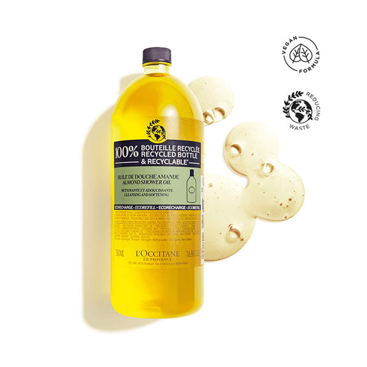 L'occitane Almond Shower Oil Eco-Refill - (500ml)