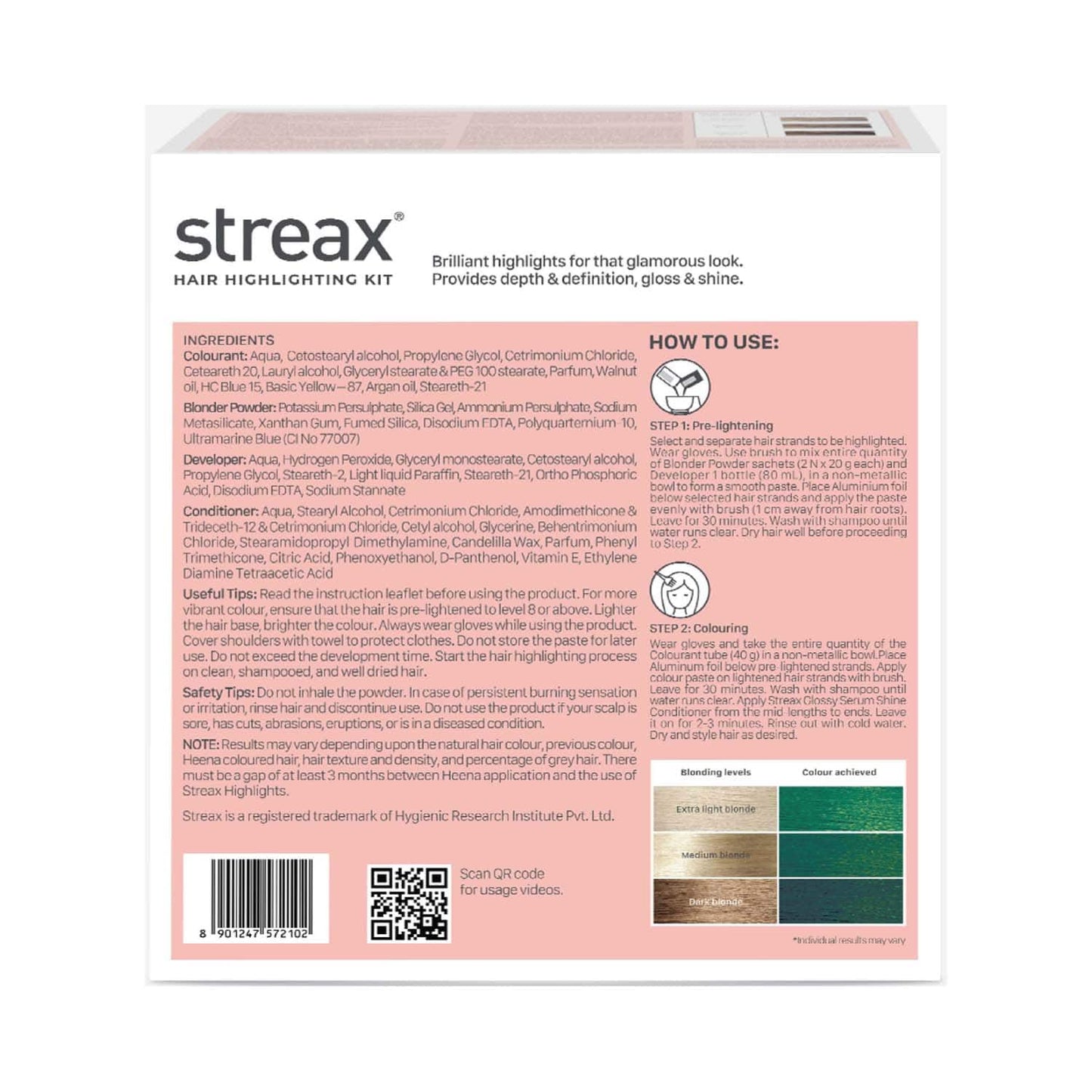 Streax Ultralights Hair Color Highlight Kit - Forest Green (180 g)