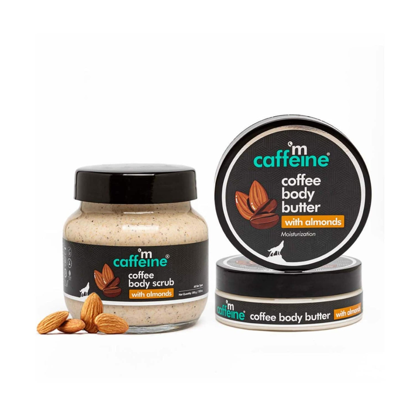 mCaffeine Coffee & Almonds Scrub Moisturize Duo (2Pcs)