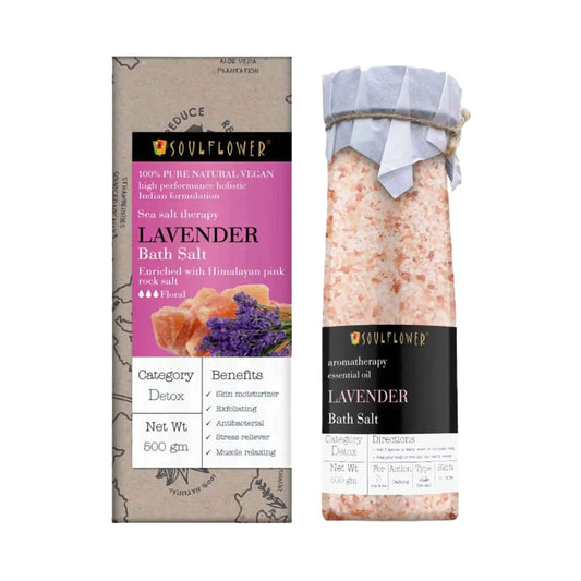 Soulflower Lavender With Himalayan Pink Rock Bath Salt (500 g)