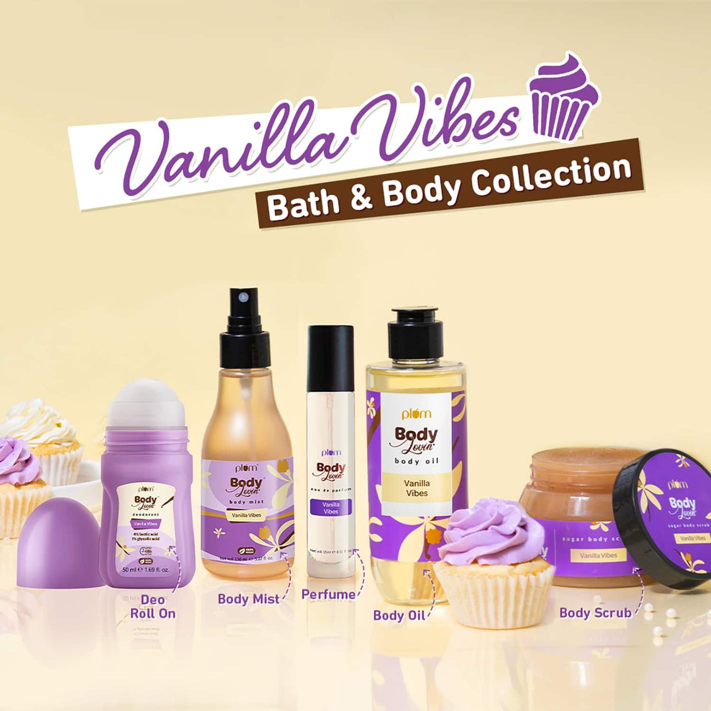 Plum BodyLovin' Vanilla Vibes Body Wash SLS-Free Creamy Body Wash Women Long Lasting Fragrance