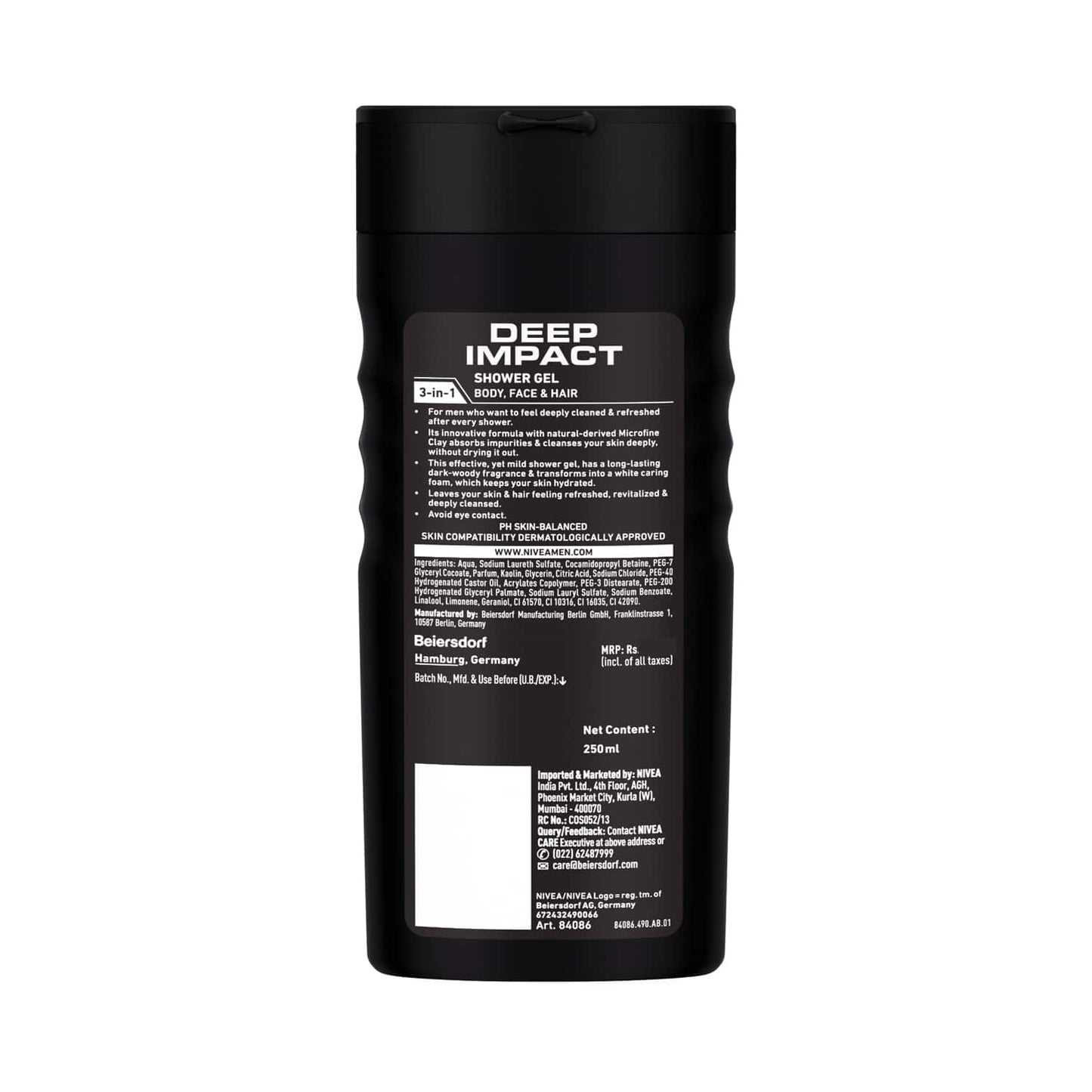 Nivea Men Deep Impact Cleansing Shower Gel (250ml)