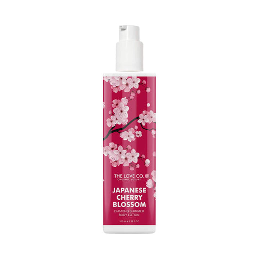 THE LOVE CO. Japanese Cherry Blossom Diamond Shimmer Body Lotion (100ml)