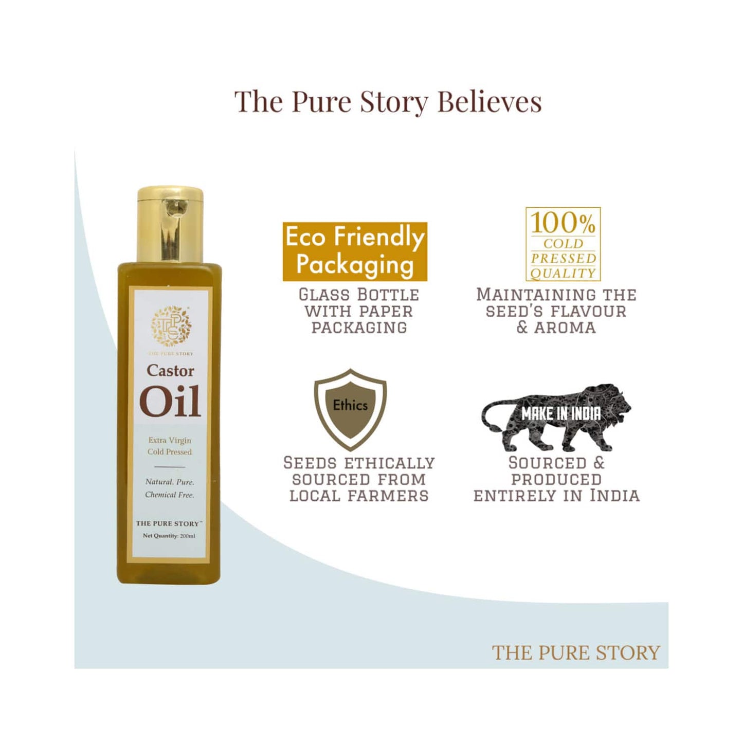 The Pure Story Castor Oil (100ml)