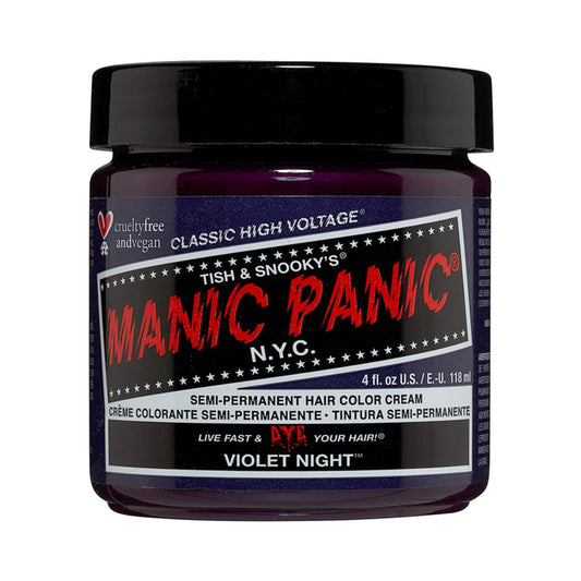 Manic Panic Classic High Voltage Semi Permanent Hair Color Cream - Violet Night (118ml)