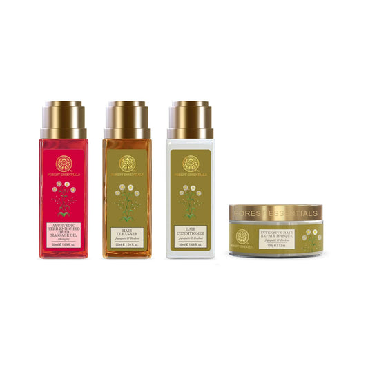 Forest Essentials Mini Hair Ritual For Nourished Hair, 4-Step Intense Repair Regime