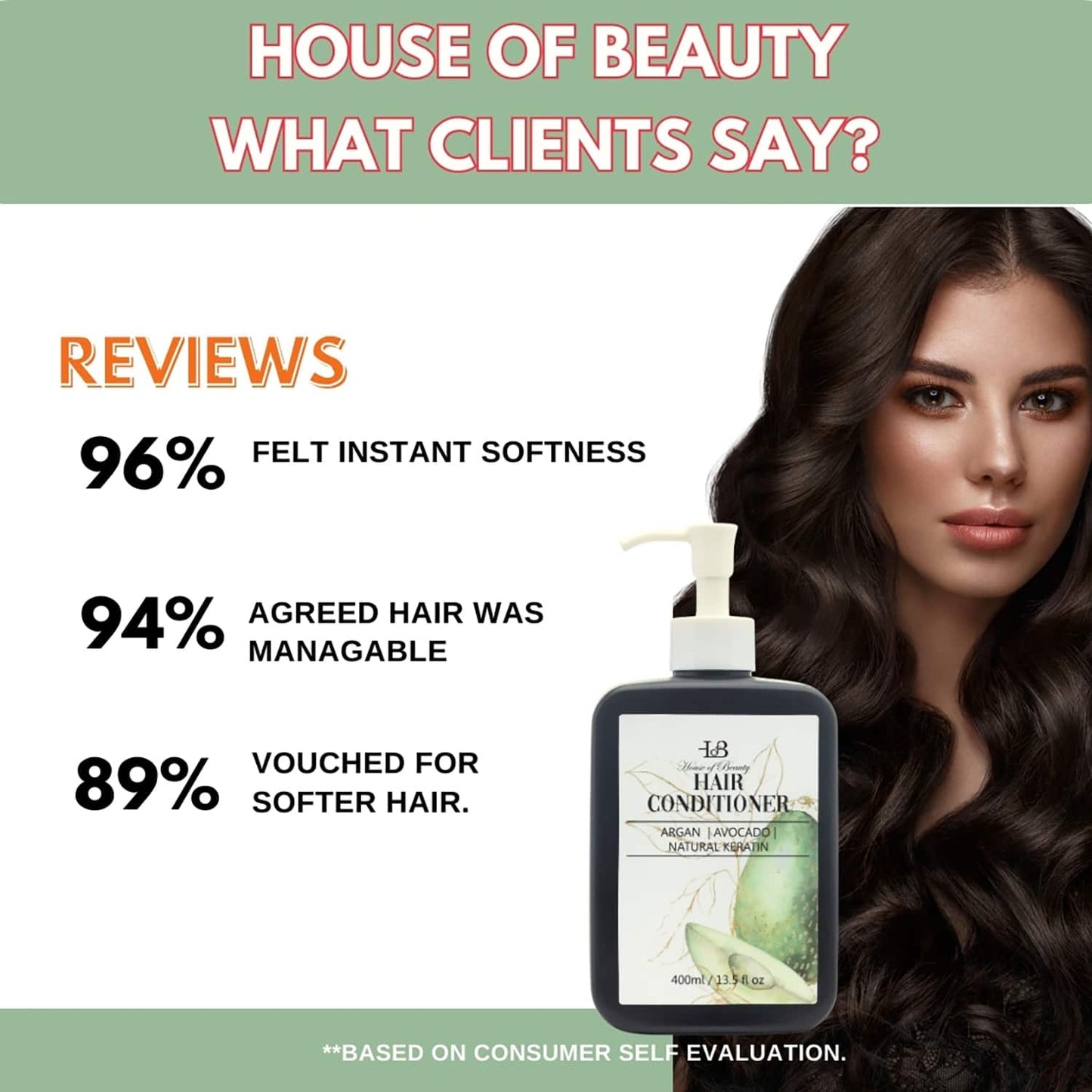 House of Beauty Hair Conditioner For Frizzy Hair Gives Moisture & Shine W/T Argan Oil (400 ml)