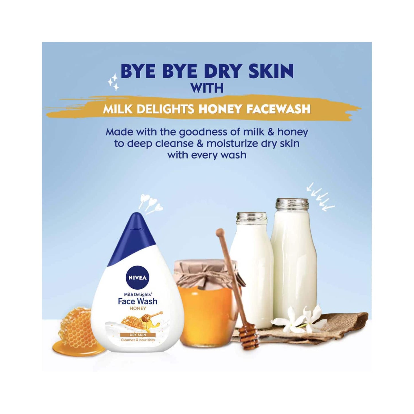 Nivea Milk Delights Moisturizing Honey Facewash (100ml)