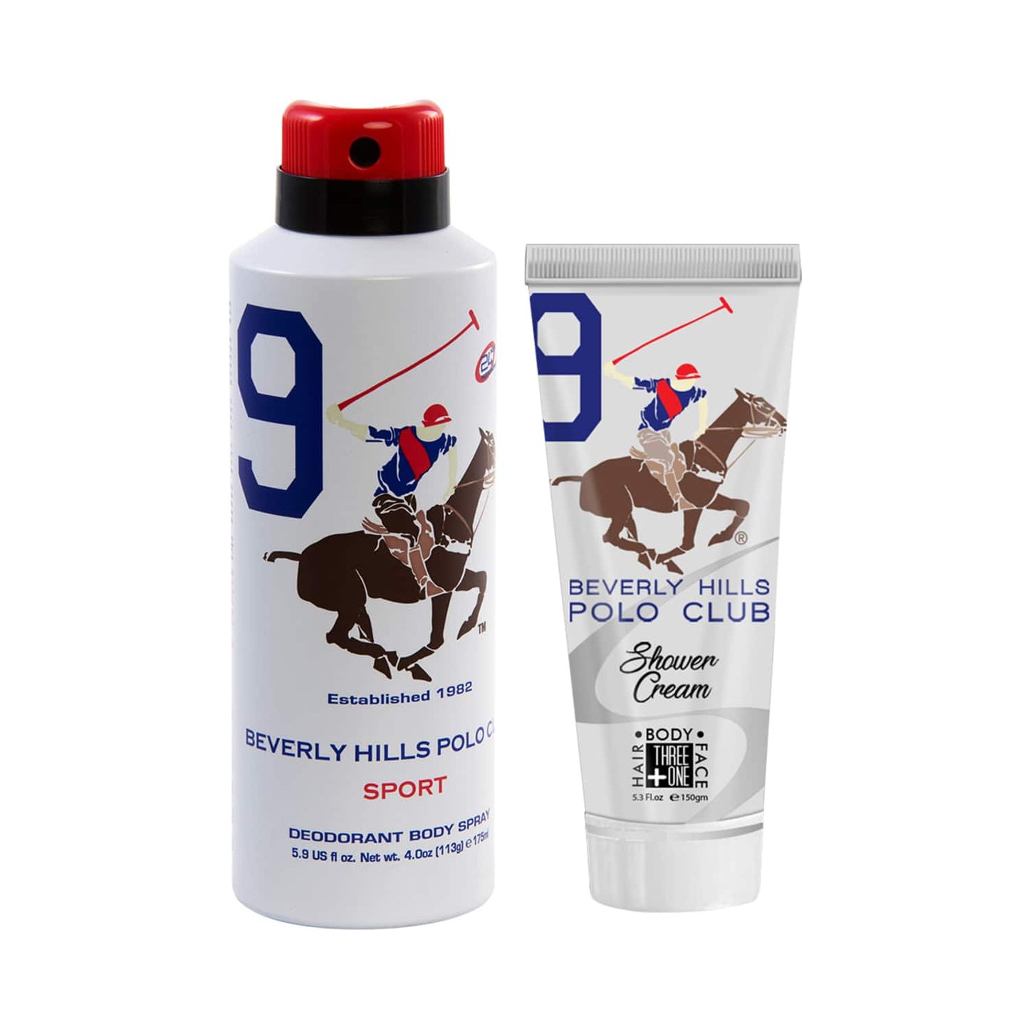 BEVERLY HILLS POLO CLUB No.9 Sports Deodorant & Shower Cream Gift Set (2Pcs)