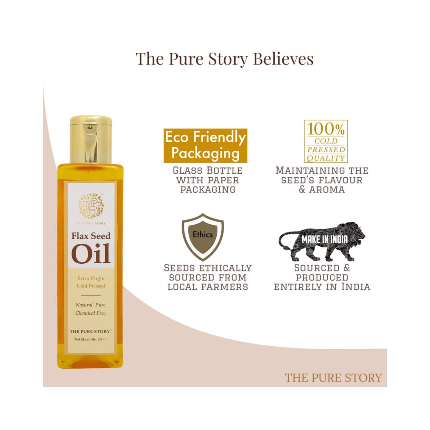 The Pure Story flaxseed Oil (200ml)