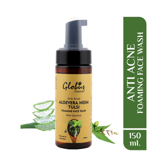 Globus Naturals Aloe Vera Neem Tulsi Foaming Face Wash (150ml)