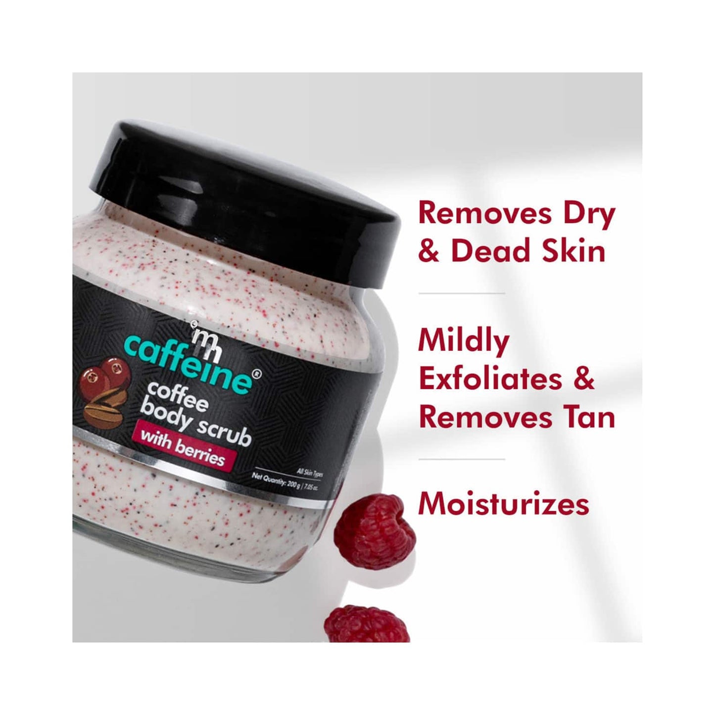 mCaffeine Creamy Coffee Body Scrub with Berries (200g)