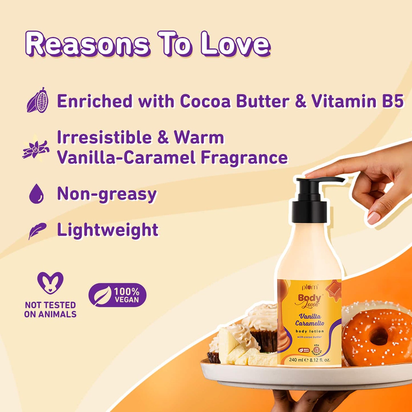 Plum Bodylovin Vanilla Caramello Body Lotion With Cocoa Butter & Vitamin B5 (240ml)