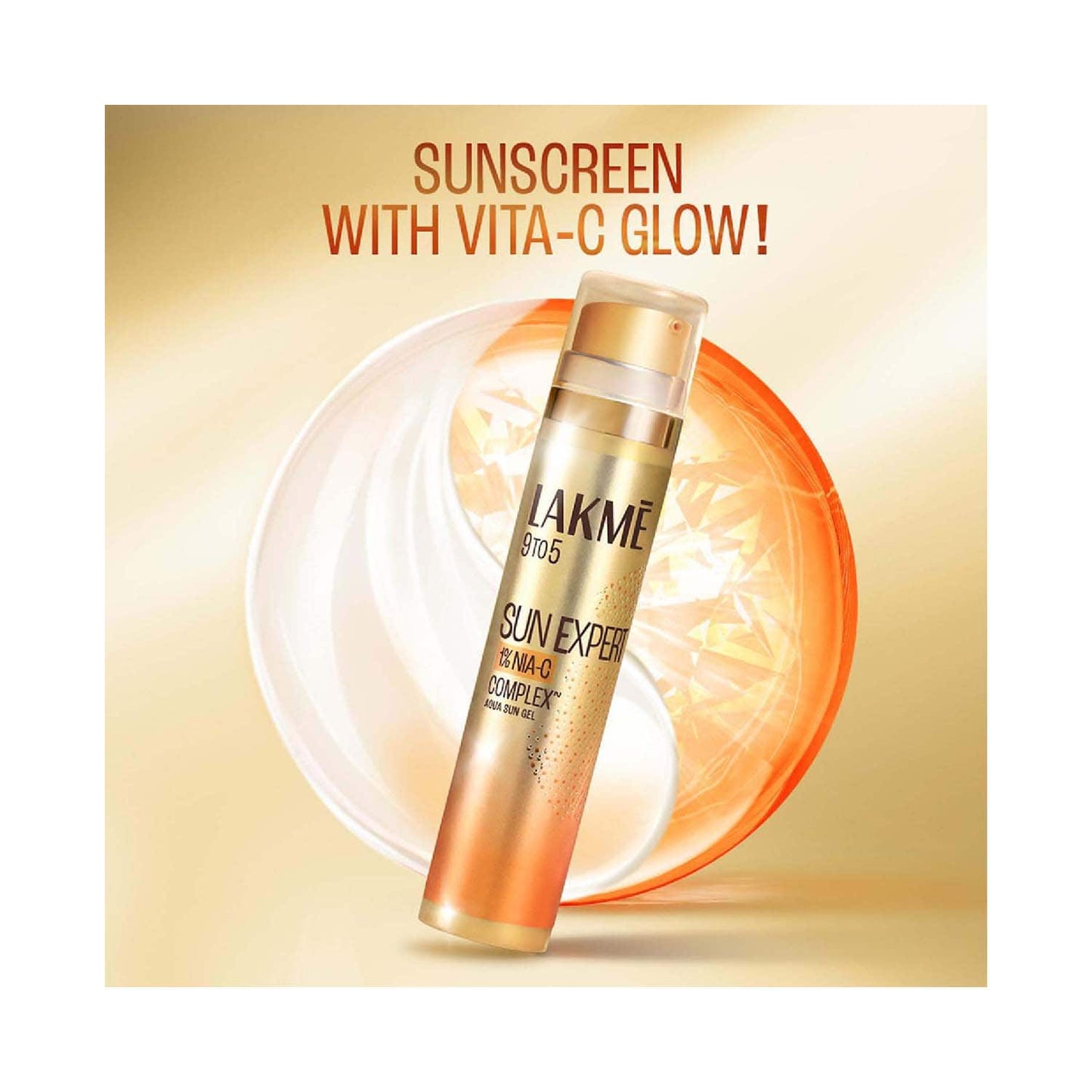 Lakme Sun Expert 1% Nia, Vit-C Sunscreen with SPF 50 PA+++ (56 g)