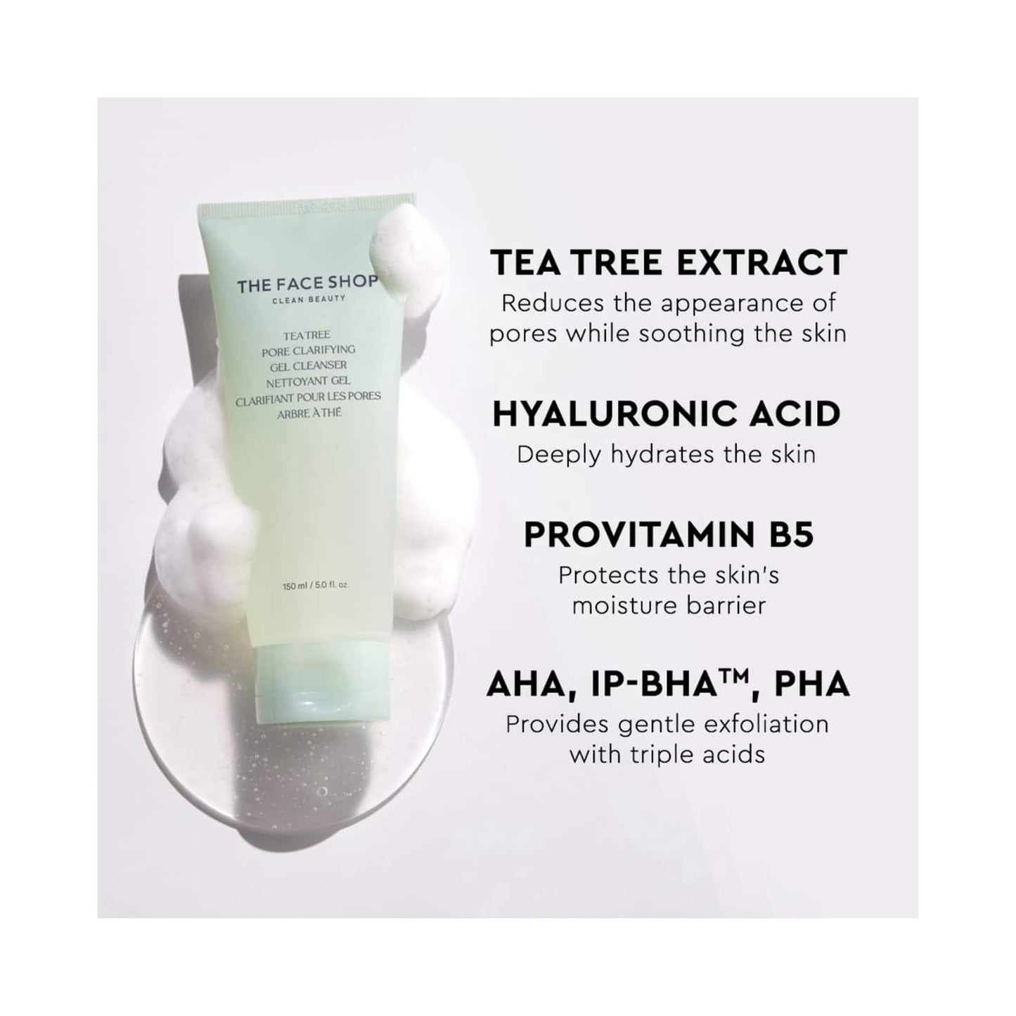 The Face Shop Tea Tree Pore Clarifying Gel Cleanser (150ml)