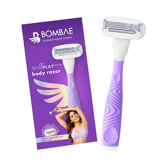 Bombae Rollplay Glow Hair Removal Razor with Roller for Women