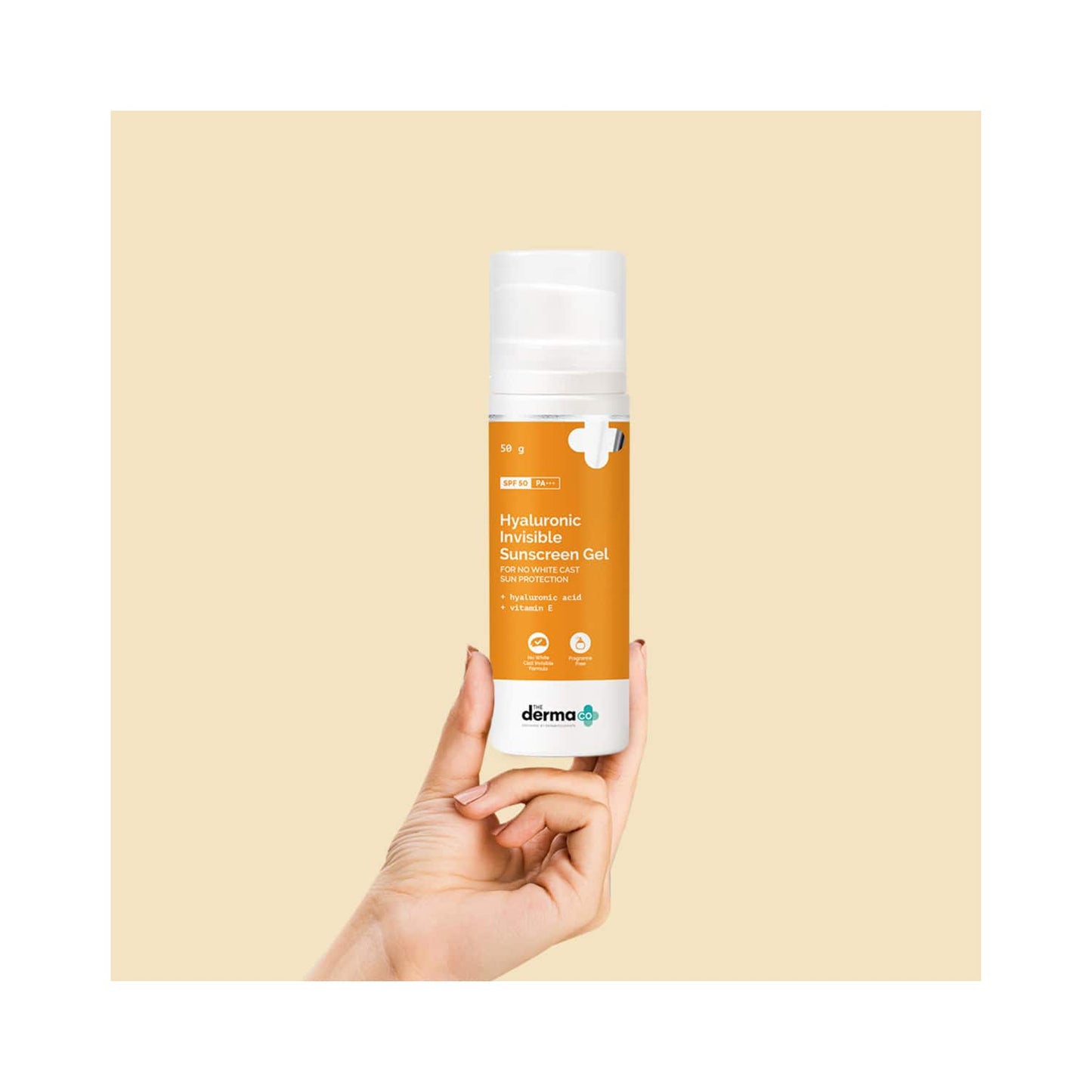 The Derma Co Hyaluronic Invisible Sunscreen Gel With SPF 50 PA++ (50g)