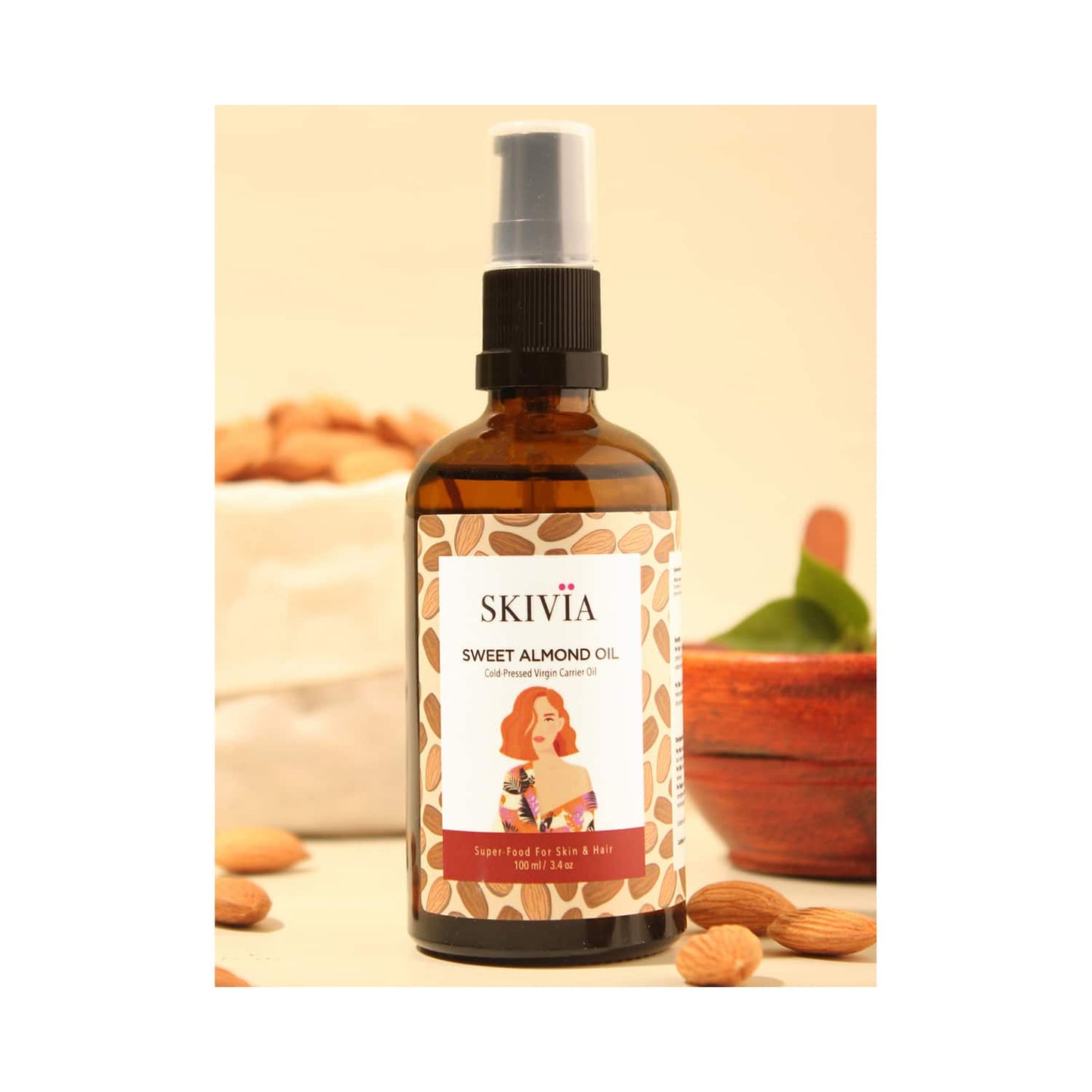 Skivia Sweet Almond Carrier Oil (100ml)