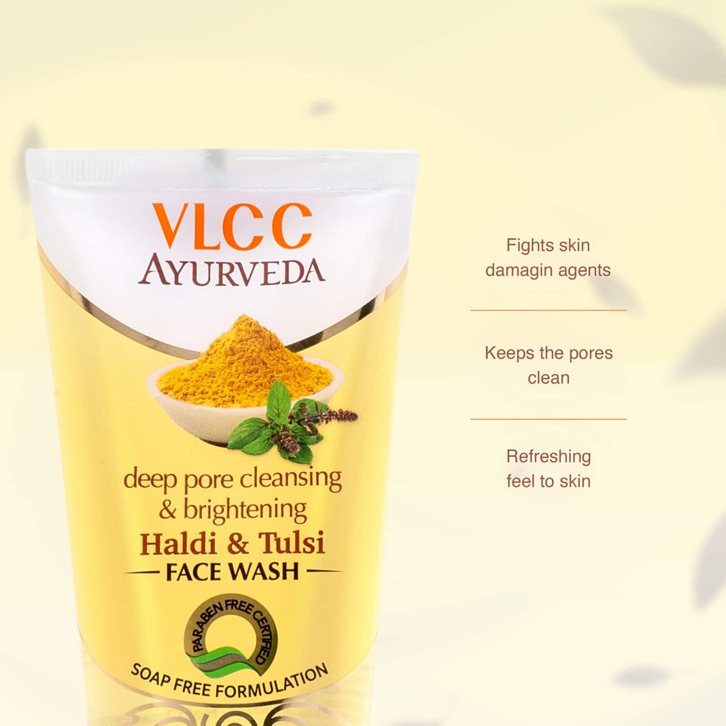 VLCC Deep Pore Cleansing & Brightening Haldi & Tulsi Face Wash (100ml)