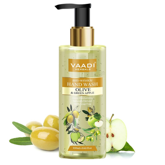 Vaadi Herbals Anti-Wrinkle Olive and Green Apple Hand Wash (250ml)