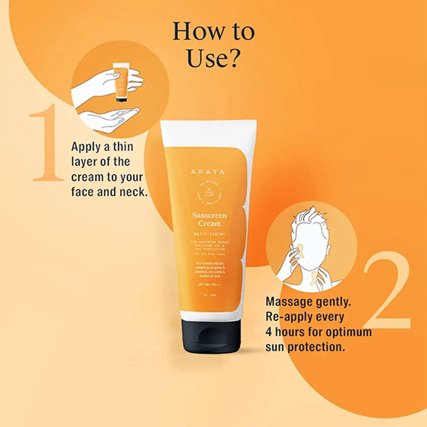 Arata Sunscreen Cream (50ml)